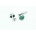 Handcrafted Studs Women's 925 Sterling Silver Natural Malachite Gem Stone